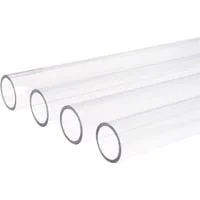 Eisrohr 16/13mm PETG HardTube 60cm transparent, 4er Set