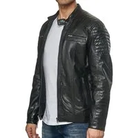 Tazzio Lederjacke 19709 Herren Echtleder Leder Jacke im Biker-Look