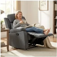 HOMCOM Relaxsessel Liegesessel Sessel mit Verstellbarer Rückenlehne, Leinen-Optik (Ruhesessel, 1-St., Fernsehsessel), für Wohnzimmer, Dunkelgrau