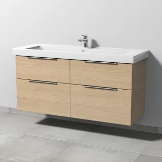 Sanipa 3way Waschtischunterbau zu Villeroy & Boch Subway 2.0 Waschtisch mit 4 Auszügen, Eiche-Nordic UM61648