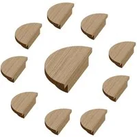 sossai® Möbelgriff Eichenholzgriff / Echtholzgriff, GAH02 (10-St), Lochabstand 20mm