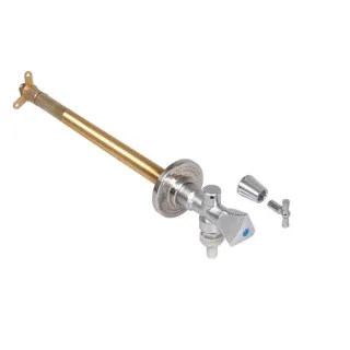 Schlösser Frost-Tec Außenarmatur 0028151550001 1/2", Dreikantgriff, mit Steckschlüssel, für Rohbau, chrom