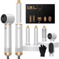 UKLISS Multihaarstyler 5-in-1-Hot-Styling-Bürsten-Set, Airstyler mit Rundbürstenföhn, Glätten,Trocknen,Volumen&Locken, All-in-One Hairstyler