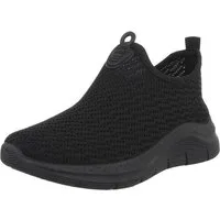 Ital-Design Damen Low-Top Freizeit Slipper (88851312) Keilabsatz/Wedge Sneakers Low in Schwarz