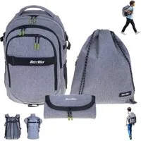 BESTWAY Schulrucksack Evolution Packer 40177, Schultasche Sportbeutel Mäppchen 3 Teile Set +rtm