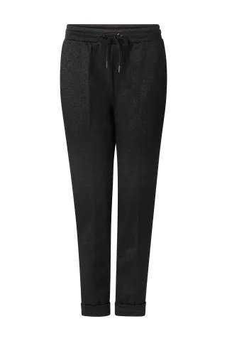 Rich & Royal - Tailored glitter jogg pants black - Gr. - 36