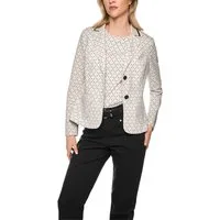 Marc Cain Kurzblazer Golden Hour Premium Damenmode Bedruckt, aus Scubajersey