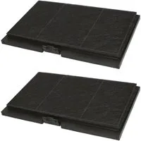 Trade-Shop Aktivkohlefilter 2x passend für Neff D49ED22N0B D49ED22X0 D49ED22X1 D46BR22N0B, Zubehör für Dunstabzugshauben wie Constructa CD30635, CD30636, CD30645, CD30675, CD30676, CD30677, CD30975, CD30637, CD30646, CD30976, Länge: ca. 300 mm / Brei