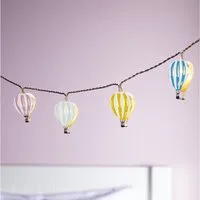 Lights4fun LED-Lichterkette 12er Heißluftballons Lichterkette Kinderzimmer