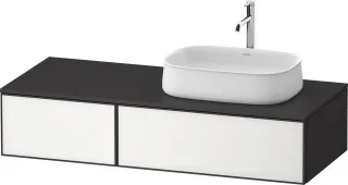 Duravit Zencha Konsolenwaschtischunterbau wandhängend Weiß & Graphit n/a & Supermatt 1300x550x281 mm ZE4817064800000