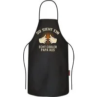 RAHMENLOS® Grillschürze Kochschürze Küchenschürze für Männer: echt cooler Papa