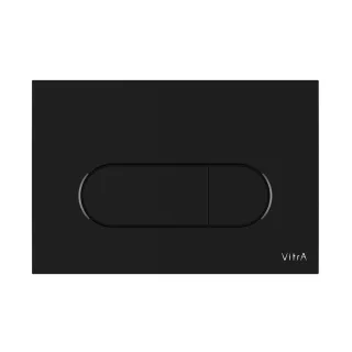 VitrA Root Round WC-Betätigungsplatte für 2?Mengen?Spülung Schwarz Hochglanz,740-2250 740-2250