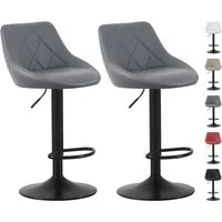 MCC direct Barhocker Barhocker im 2er Set, Kunstleder, Metall, Modell STANLEY