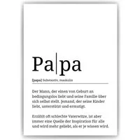 Tigerlino Poster Papa Definition Wandbild Geburtstag Vatertag Geschenk