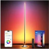 Neewer LED Stehlampe NF01 Smart LED Stehleuchte RGBW, mit Alexa Google App Steuerung, LED wechselbar, Musik Sync, 16 Millionen Farben, Ambientebeleuchtung für Schlafzimmer