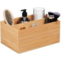 relaxdays Aufbewahrungsbox Bambus 2 Fäch, M