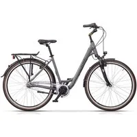Airtracks Cityrad 28 Zoll Damen City Fahrrad CITERRA SL2 WAVE / LOW STEP Bike, 7 Gang Shimano NEXUS Schaltwerk, Nabenschaltung, (Shimano Nexus 7), Grau - Rahmenhöhen 45cm 50cm 55cm - Modell 2026