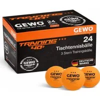 Gewo Tischtennisball 24 Stück, 3 Sterne 40+, Training ABS Tischtennisbälle orange (24-St)