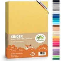leevitex® Spannbettlaken Jersey aus 100% Baumwolle, für Kinder- & Standardmatratzen, Jersey, Gummizug: rundum, 100% Baumwolle, anschmiegsam & dehnbar, diverse Größen und Farben