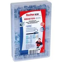 Meister-Box GK + Schrauben + Haken, Dübel hellgrau, 100-teilig, mit Setzwerkzeug