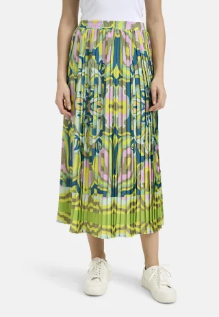 Smith&Soul - Plissee Skirt lime print - Gr. - XS