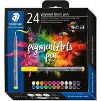 STAEDTLER Pinselstift Pigment brush pen, 24 oder 36 Stück