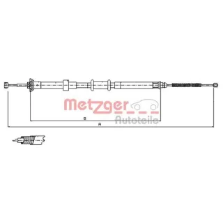 Metzger Handbremsseil hinten links Fiat 500