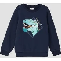 s.Oliver Sweatshirt Sweatshirt Sweatshirt mit Wendepailletten mit kuscheliger Innenseite