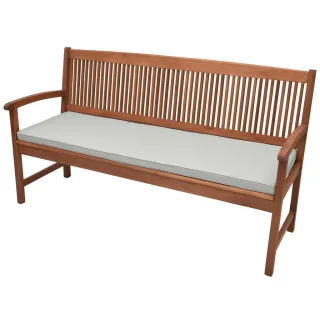 Beautissu Bankauflage, Hellgrau, Textil, 48x5x120 cm, Outdoor-Kissen, Bankauflagen