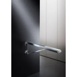 Keuco Axess WC-Stützklappgriff 35003170751 Aluminium silber-eloxiert/weiß, 700 mm