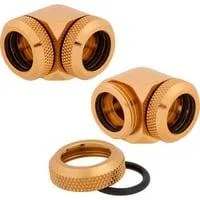 Hydro X Series XF Hardline-90°-Armatur, AD 14 mm, Doppelpack, Verbindung gold, 2 Stück