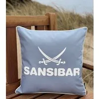 Sansibar Sylt Dekokissen Outdoor Kissen Sansibar (1 Stück), Logodruck, 45x45 cm, Kissenfüllung, Outdoor geeignet, wasser- und schmutzabweisend