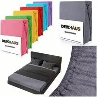 DH DEIN . HAUS Spannbettlaken Frottee SOFT, Baumwolle, Gummizug: rundum, (1 Stück), weich saugfähig atmungsaktiv Rundumgummi formstabil bis 20 cm