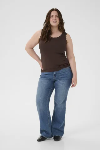 Jerseytop KComia Jerseytop Tight fit dark brown