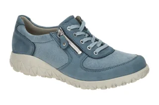 Waldl?ufer H89001 242 263 Damen Halbschuhe Blau Denim bequem OrthoTritt