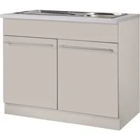 wiho Küchen Spülenschrank Chicago 100 cm breit, inkl. Einbauspüle aus Edelstahl