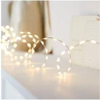 Lights4fun LED-Lichterkette 378er LED Micro Lichterkette warmweiß