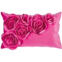 PAD Kissenhülle PAD Kissenhülle Samt Floral Hot Pink(30x50cm)