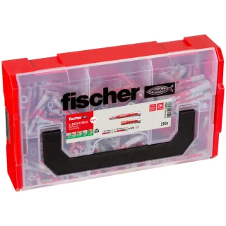 Fischer Dübelsortiment L-BOXX mini DuoPower kurz und lang (210 Teile) - 539867