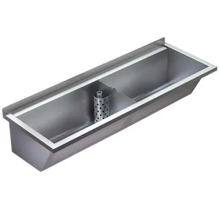 KWC Aquarotter Waschtrog, SIRIUS, Edelstahl, 2 Becken, 1420x346x500 mm, Abläufe mi., 2030045755 2030045755