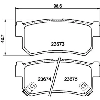 Hella Bremsbel?ge hinten Daewoo Rexton Ssangyong Actyon Kyron Rexton