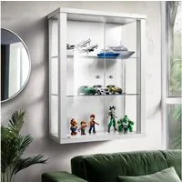 K-Möbel Hängevitrine C1012 (Glasvitrine (80x60x25 cm) mit 2 Glastüren) Glasvitrine hängend