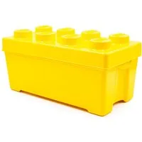 LEGO® Aufbewahrungsbox Original LEGO Aufbewahrungsbox (Gelb, Medium)