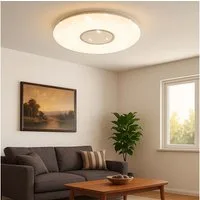 V-TAC LED Deckenleuchte, LED-Leuchtmittel fest verbaut, Farbwechsel, Neutralweiß, Kaltweiß, Warmweiß, Tageslichtweiß, LED Deckenleuchte Sterneneffekt Fernbedienung dimmbar CCT Wohnzimmer