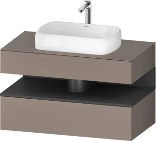 Duravit Qatego Konsolenwaschtischunterbau wandhängend Basalt Matt 1000x550x600 mm - QA4731049430010 QA4731049430010