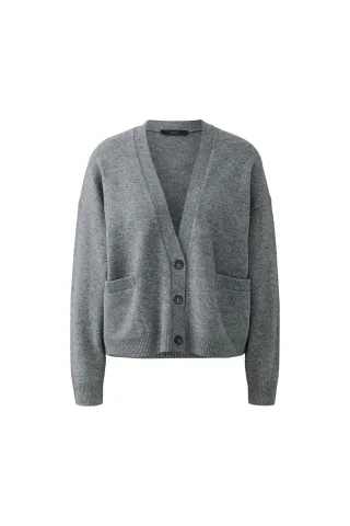Oui - Strickjacke grey - Gr. - 42