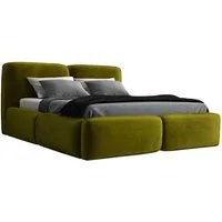 A&J MöbelLand GmbH Polsterbett OLKE-OM mit Bettkasten und Lattenrost. (Bett mit Kopfteil. Lattenrost und Bettkasten Inclusive! Viele Varianten zur Auswahl – wählen Sie Größe und Farbe!, TOP ANGEBOT), Länge: 220 cm Höhe Kopfteil: 100 cm