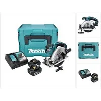 Makita Akku-Handkreissäge DSS 611 RTJ Akku Handkreissäge 18 V 165 mm + 2x Akku 5,0 Ah + Ladeger