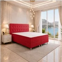 Best for Home Boxspringbett NEO mit Bonellfederkern & 5 cm Topper – Komfort & Design (Boxspringbett-Set, 6-St., 90x200 100x200 120x200 140x200 160x200 180x200 200x200 cm), Handwerksqualität, TOP- Preis-Leistungs-Verhältnis