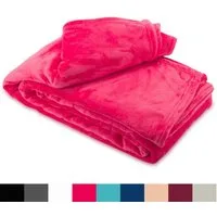 Wohndecke kuschelig warm 150x200, 220x240 oder 270x230, Leonado Vicenti, Kuscheldecke flauschig weich, Einfarbig